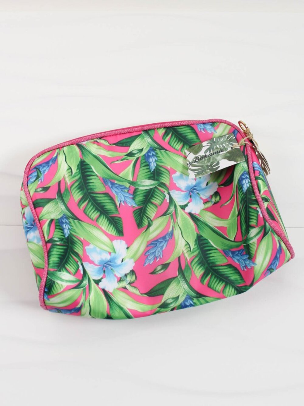 Tommy Bahama NWT Pink Tropical Floral Cosmetic Bag